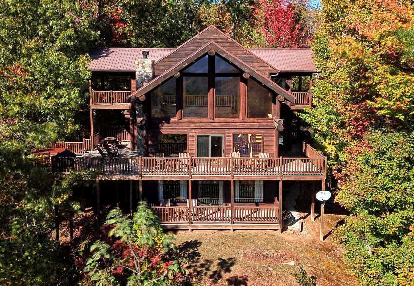 Carolina Mountain Vacations Antler Ridge Log Cabin