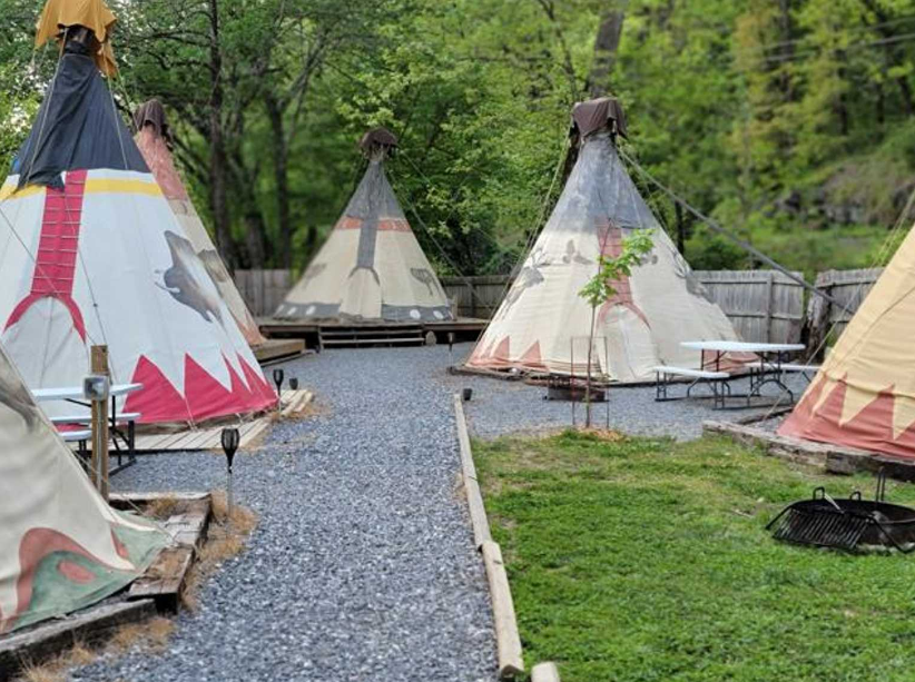 Grumpy Bear Campground Tipi Rentals