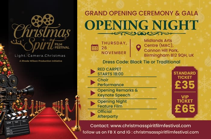 Christmas Spirit Film Festival 2026 – Grand Opening Ceremony & Gala