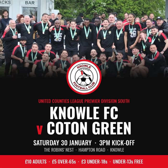 Knowle FC v Coton Green