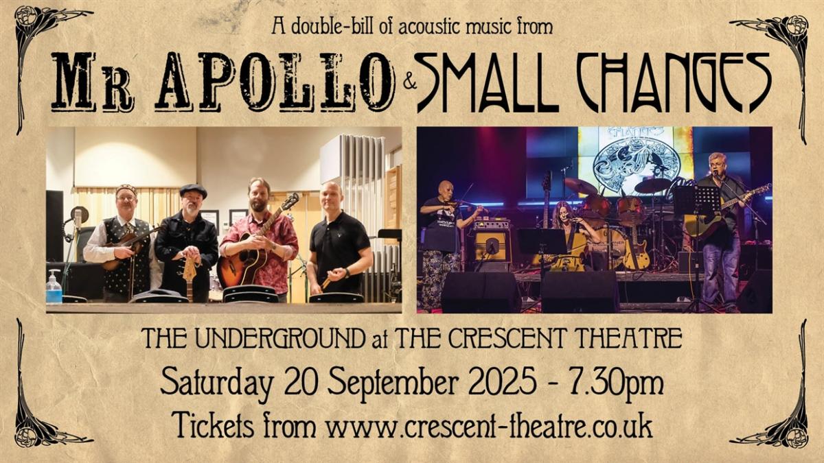 Acoustic Double Bill with Mr Apollo and Small Changes | West Midlands ...