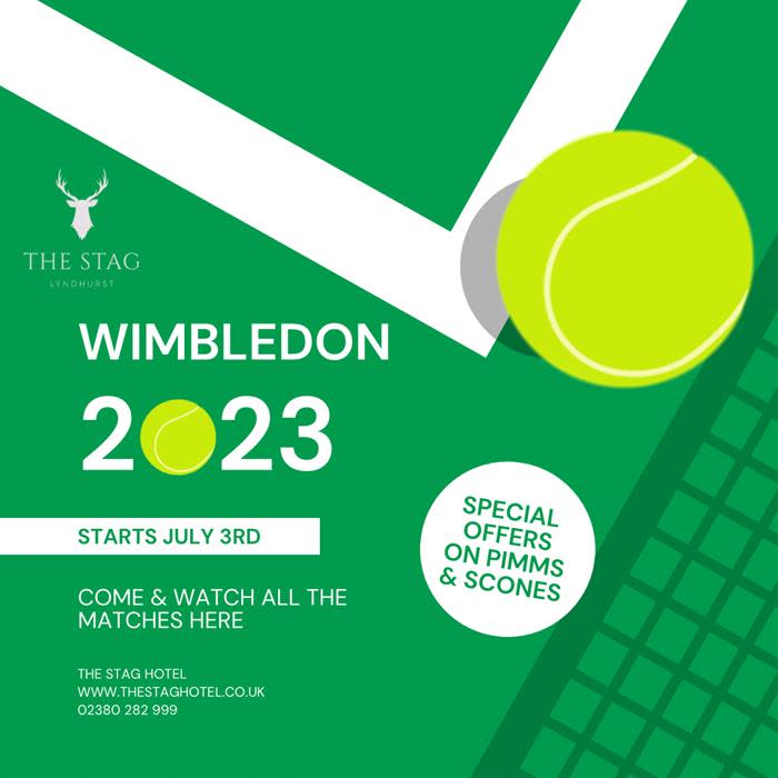 Wimbledon open event at The Stag Hotel Visit the New Forest