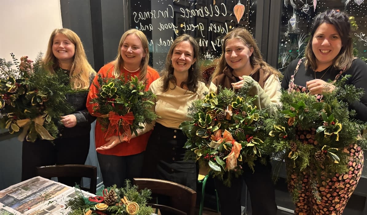 Christmas Wreath Making Workshops at Loafer Cafe