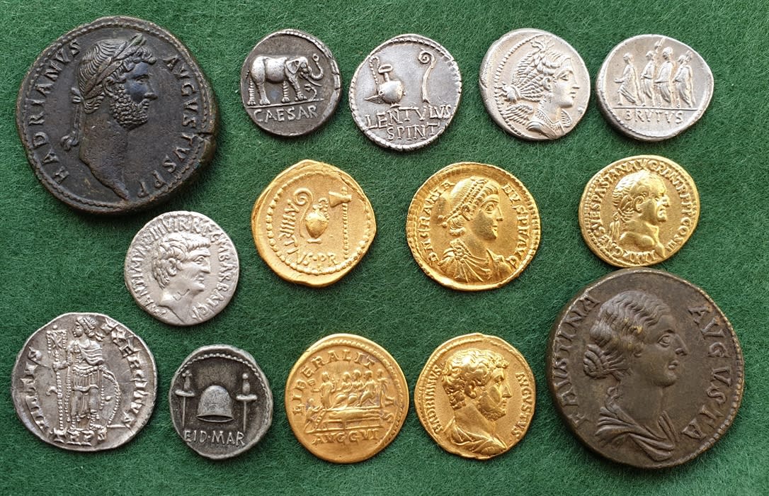 Rare Roman Coin Display Cotswolds