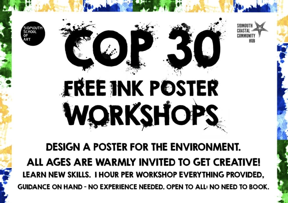 COP 30 Ink Poster Workshop - Visit Devon