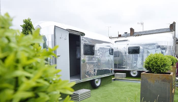 Stay in a Rooftop Retro Rocket Caravan