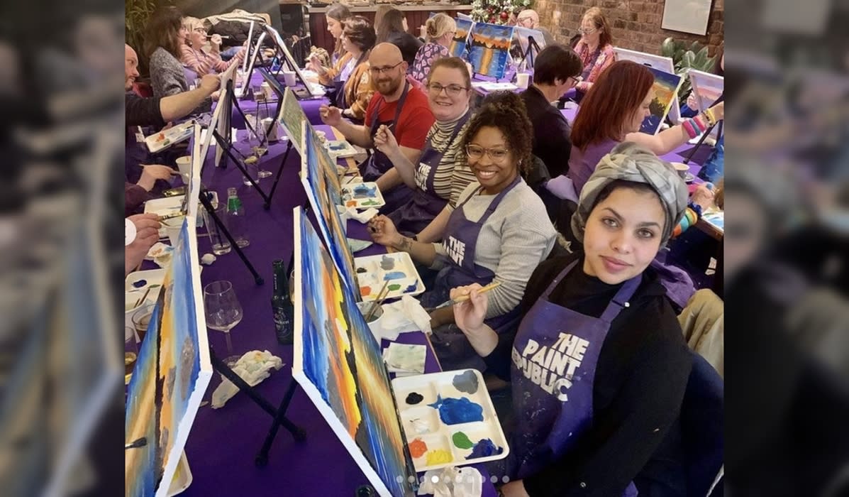 The Paint Republic Paint and Sip Party Visit Liverpool