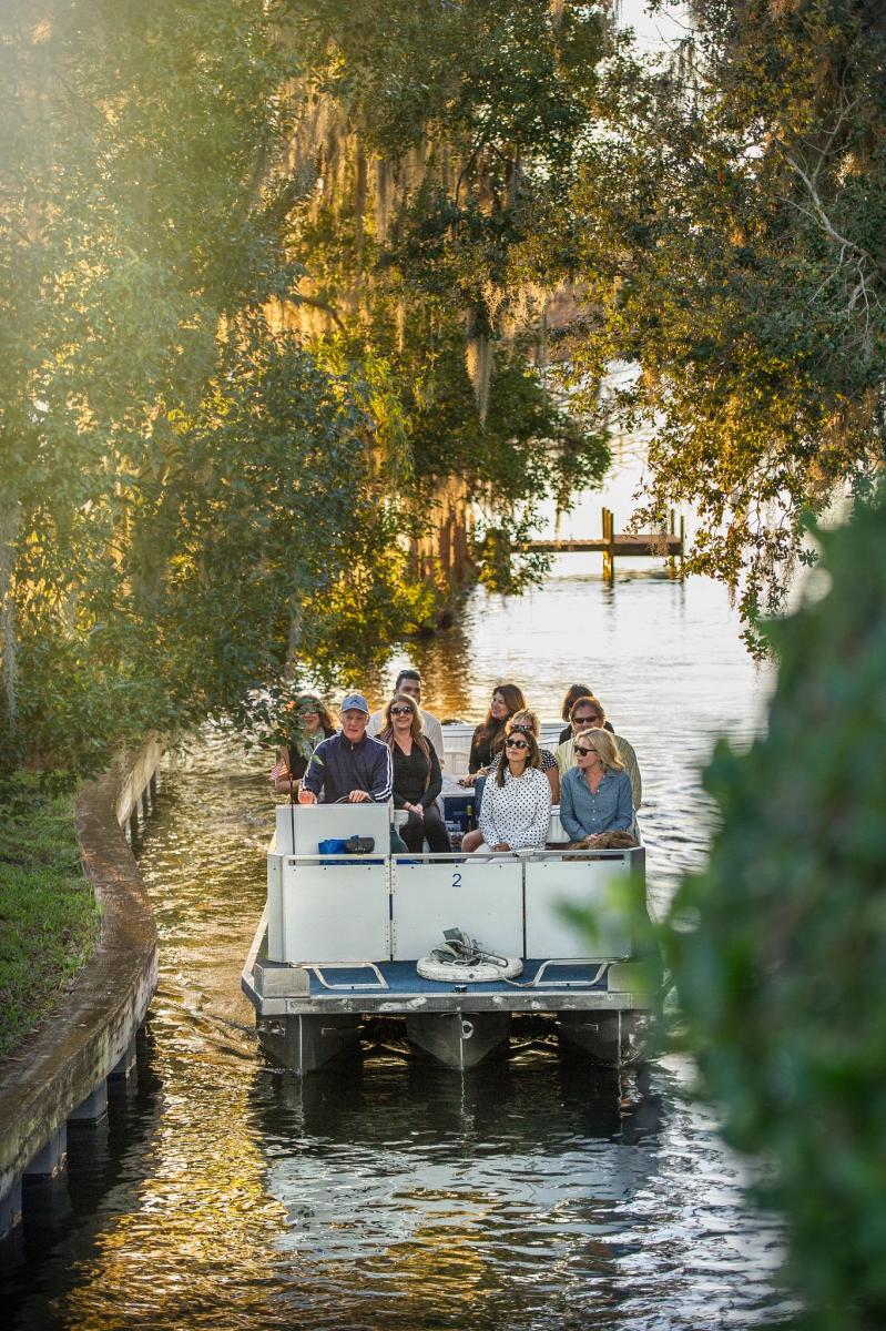 Winter Park Scenic Boat Tour Winter Stock Photo 1442783129