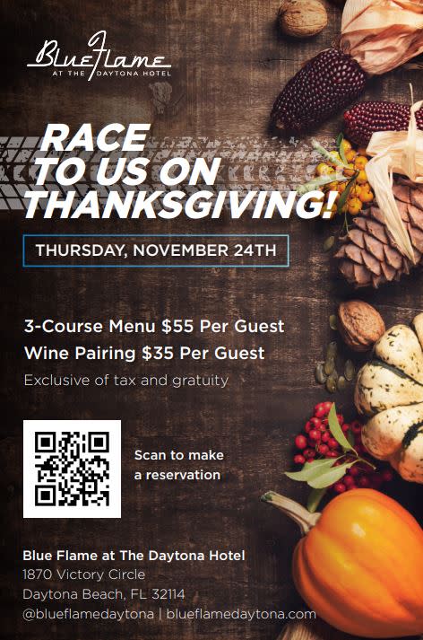 Thanksgiving Dinner At The Blue Flame | Daytona Beach, Fl 32114