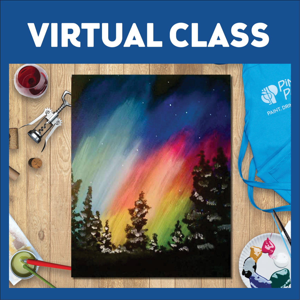Virtual Painting Aurora Night