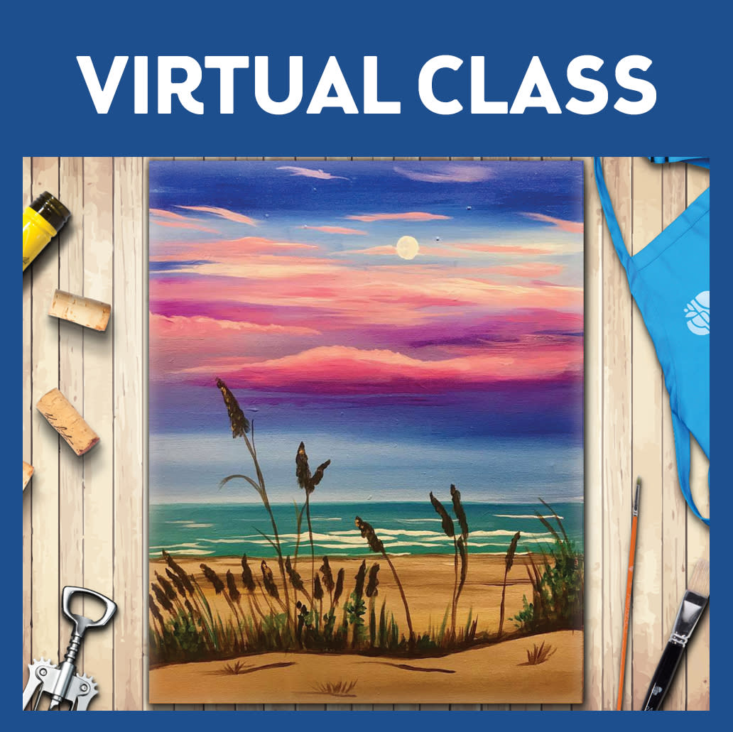 Virtual Painting Twilight Walk On The Beach Virtual Painting Twilight Walk On The