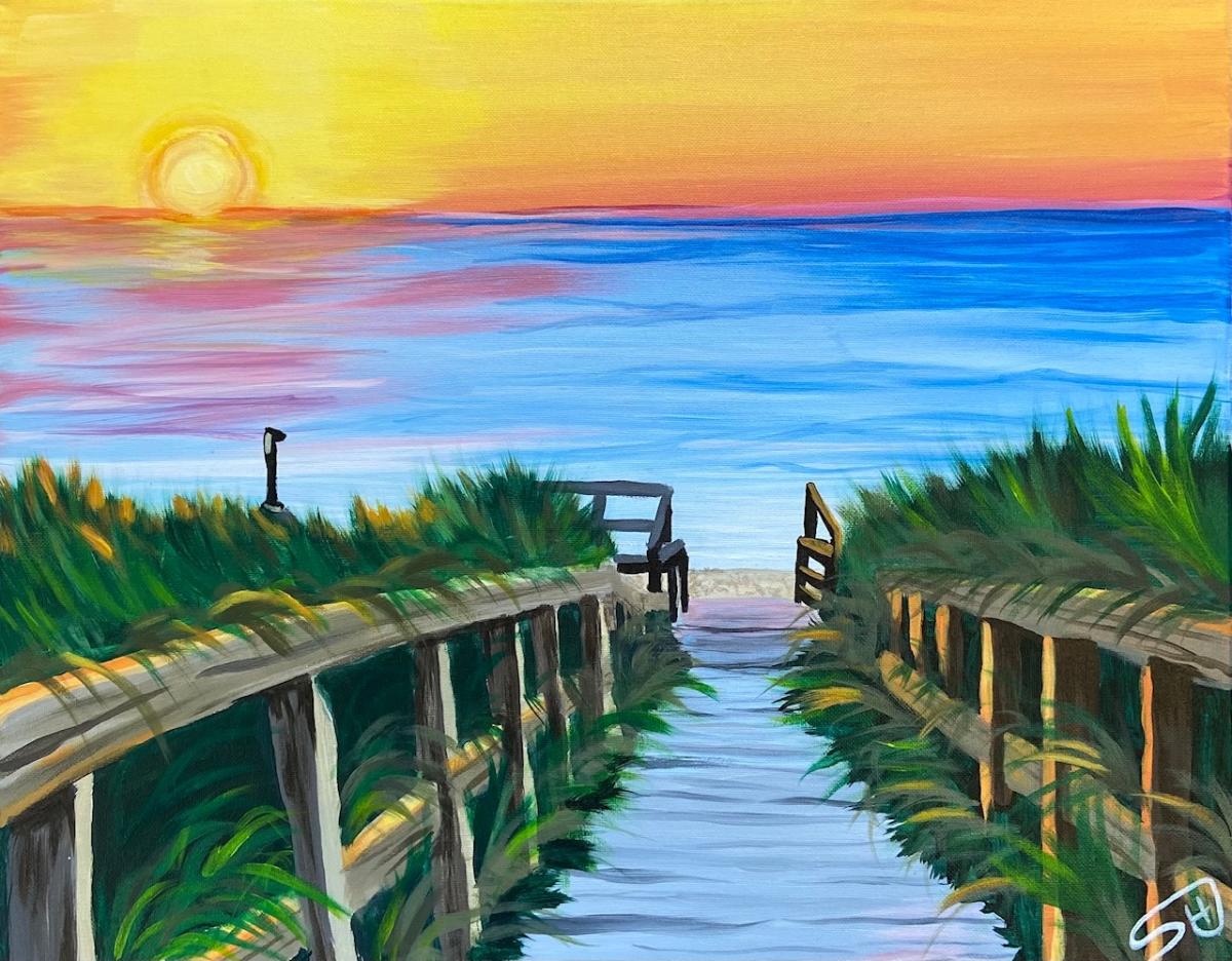 Paint & Sip: PINK SUNSET BEACH Paint & Sip: Pink Sunset Beach