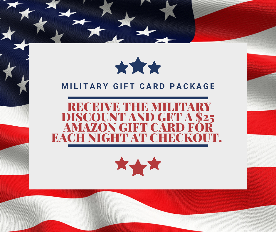 Military ID get a $25 Amazon gift card at Embassy Suites Airport