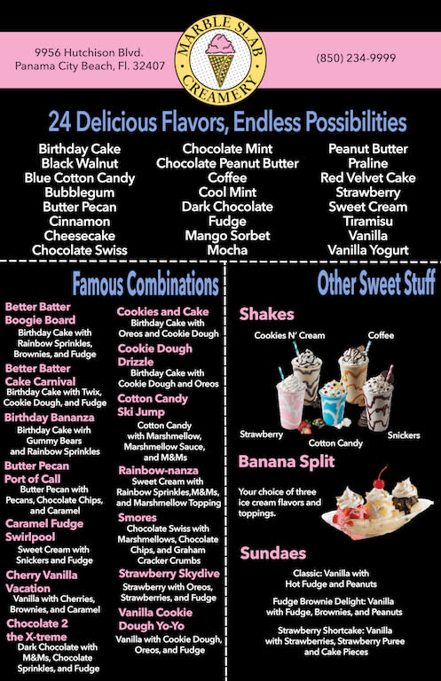 Marble Slab Creamery Panama City Beach Fl 32407
