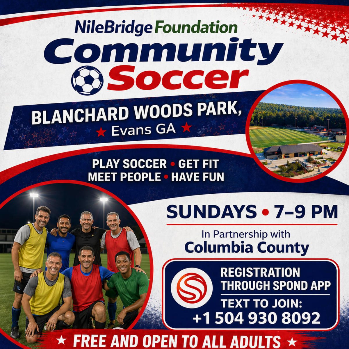 Community Soccer Programs NileBridge Community Soccer – Adult Pickup & Wellness Program