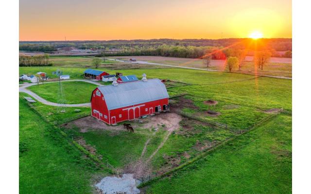 Farm at Prophetstown Aerial view