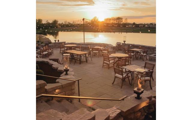 Walt's Pub Outdoor Patio Sunset