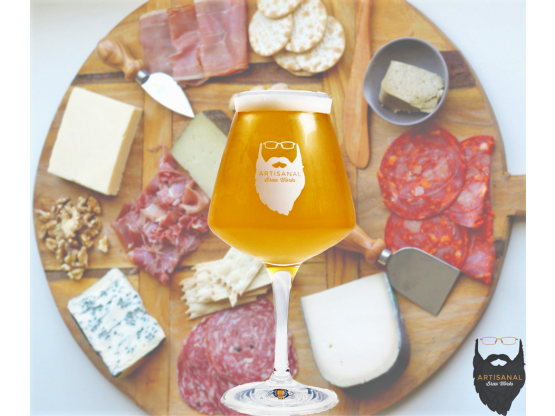 Artisnal Brew Works Beer with cheese board