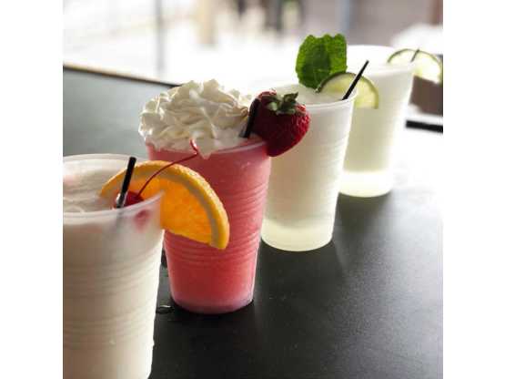 Dango's row of tropical drinks
