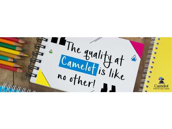 Camelot Print and Copy Centers spiral notebook