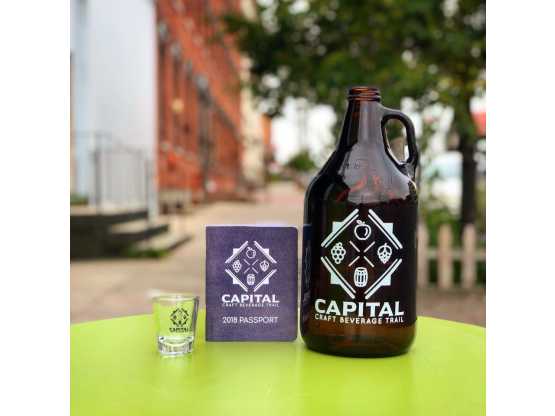 Capital Craft Beverage Trail growler and shot glass