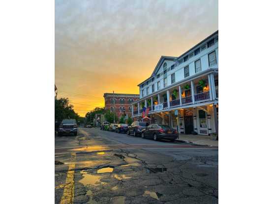 BSBPA sunset looking down street