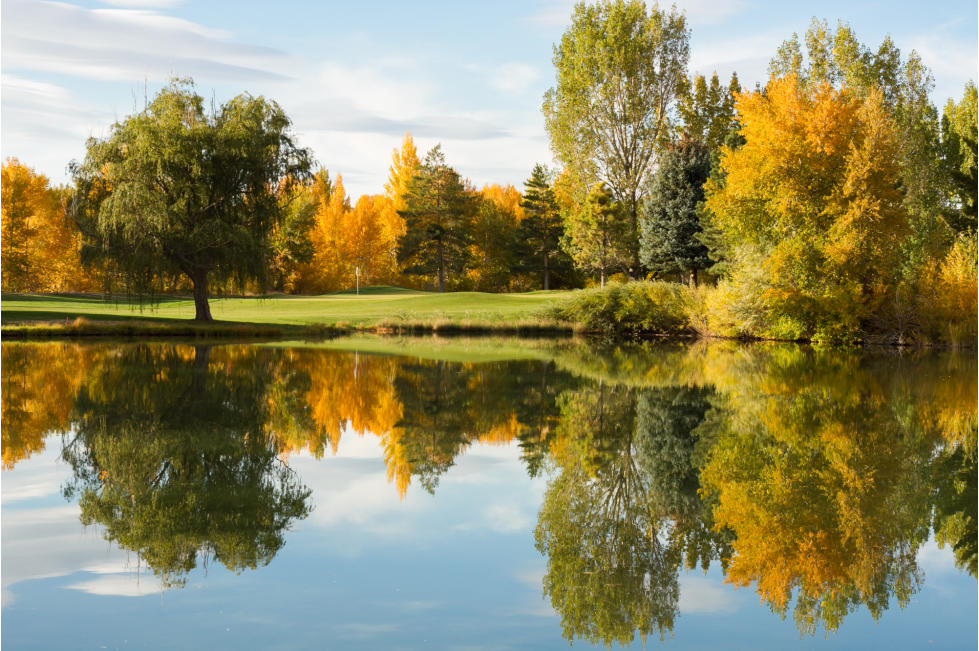 Spanish Oaks Golf Course With Pond