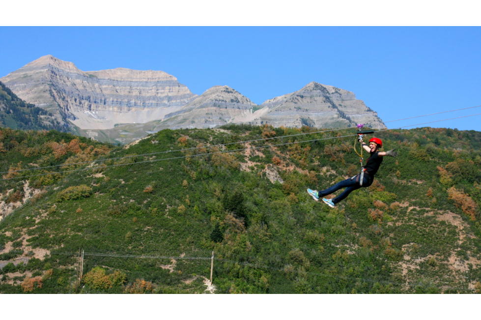 Ziplining Past the Mountains