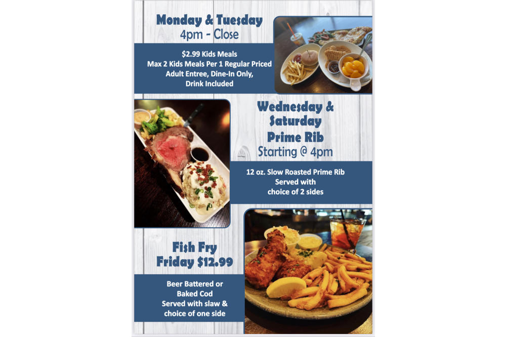 2022 Fall Daily Specials Flyer Page