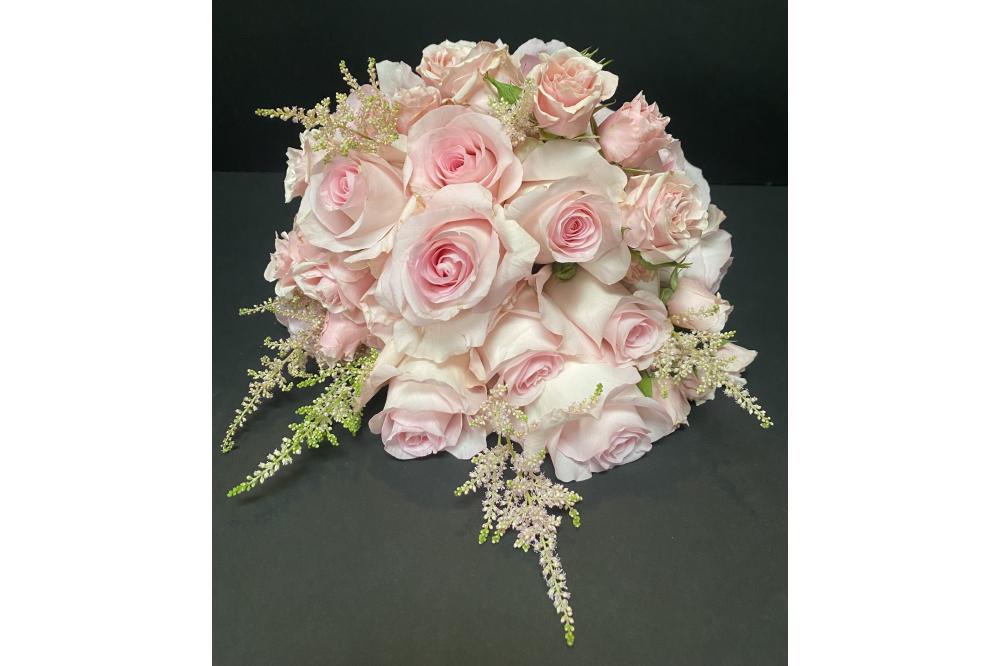 bridal-pink roses