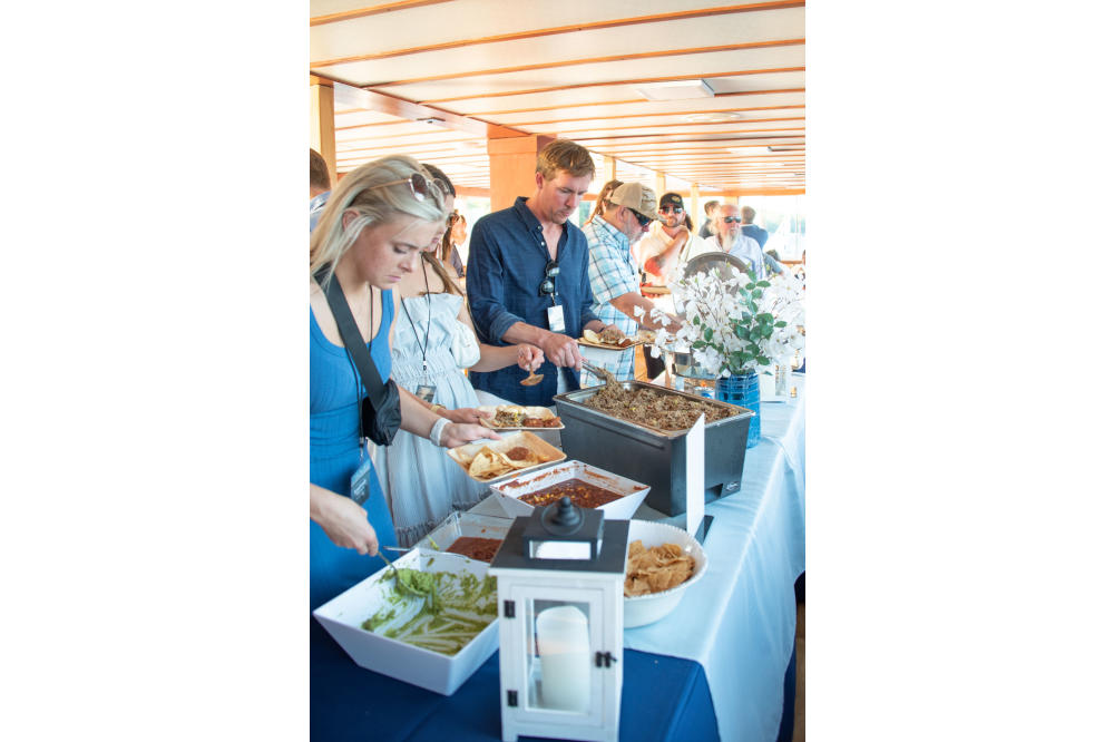 Lake and Country Magazine launch party buffet aboard the Lady of the Lake