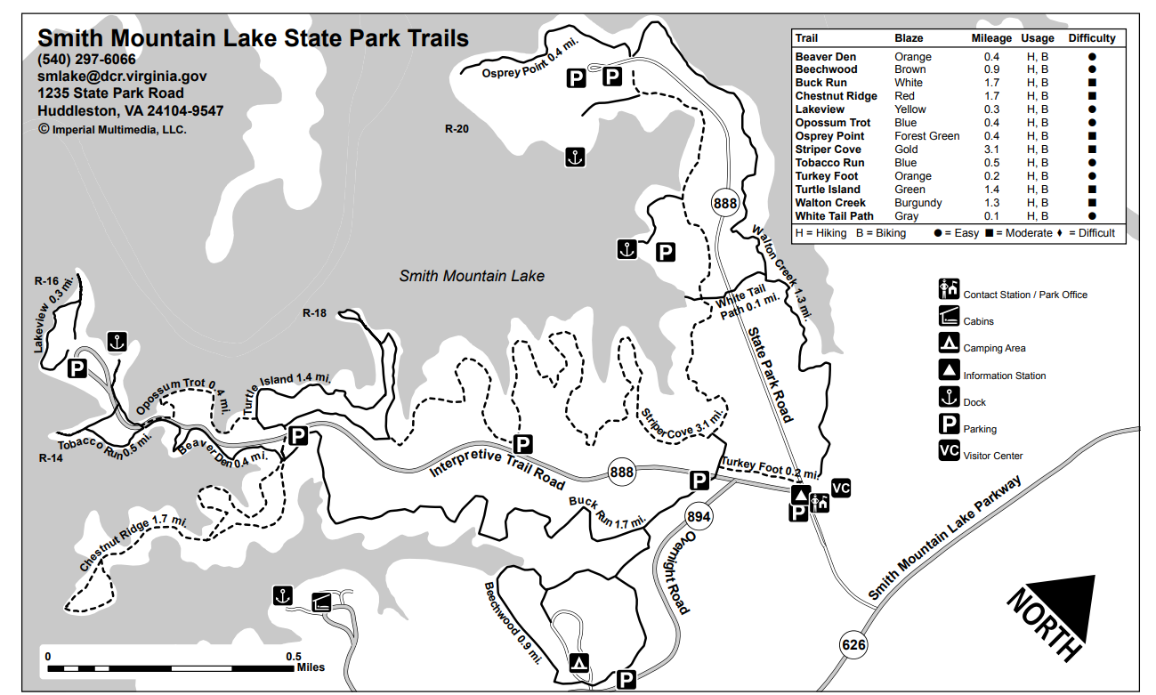 Smith Mountain Lake State Park 8211 Biking Huddleston