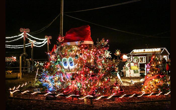 Henny Hemlock, the Talking Christmas Tree and his Great Grand-Nephew, Harold