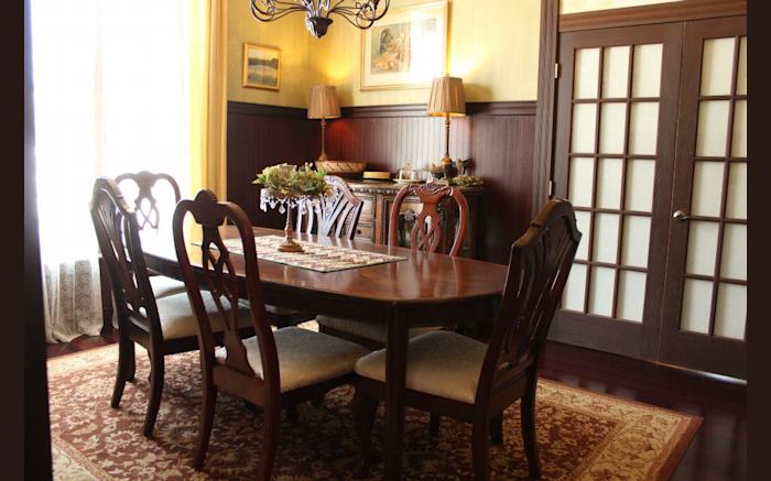 The intimate West dining room