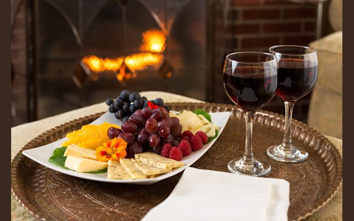 Order a cheese tray and stay in for a romantic evening