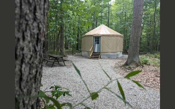 Yurts at Benner's Meadow Run campground