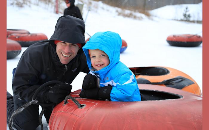 Snow tubing at Hidden Valley