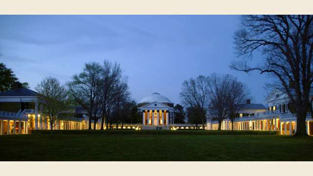 UVA Lawn at Night