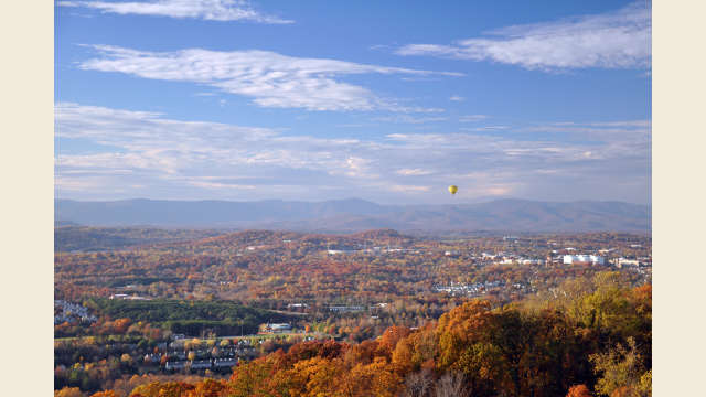 Charlottesville Aerial in the Fall