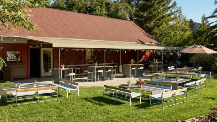 Outdoor tasting area