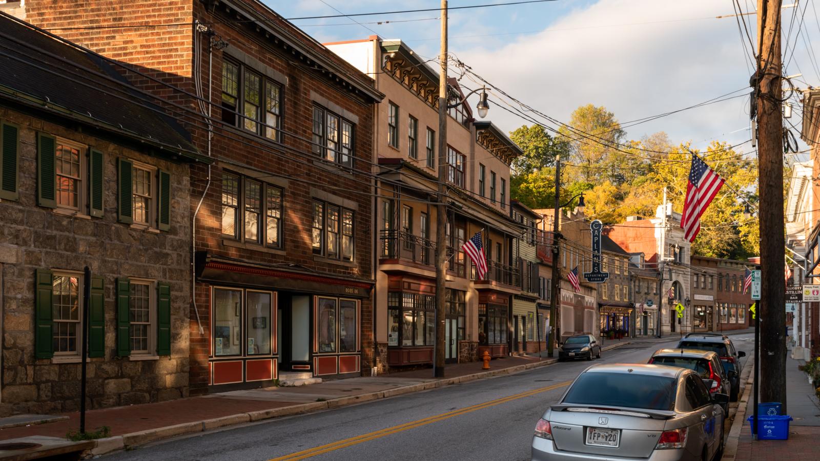 Historic Main Street and local Ellicott City character