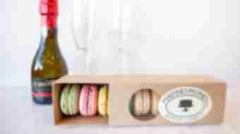 macarons and champagne at martine's
