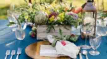 Table with Floral Arrangement