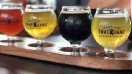 Ommegang Brewery flight of four beers