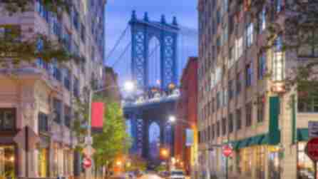 DUMBO manhattan bridge at night
