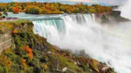 Fall foliage across niagara falls in greater niagara