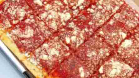 Slices of Utica tomato pie