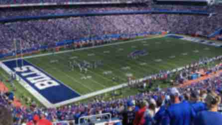 View of the Buffalo Bills football field from the stands