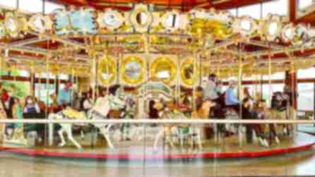 Buffalo Heritage Carousel; Photo Credit: @cobblestonedistrict on Instagram