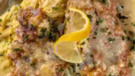 Chicken French with pasta